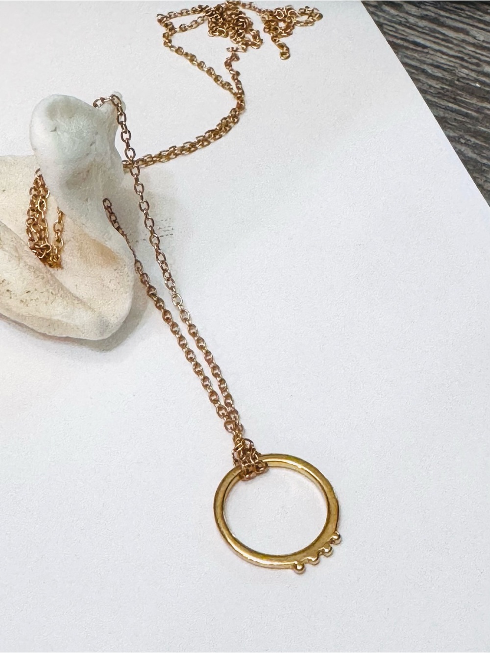 Festival style Artisan Handmade Organic Gold Layering Necklace
